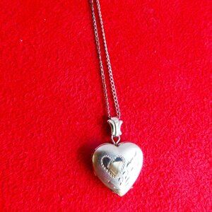 Ladies Sterling Silver 925 Heart Necklace